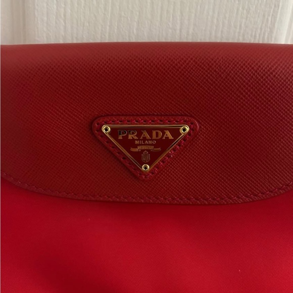 Prada Chain Crossbody Bag Tessuto and Saffiano Leather Small - Picture 6 of 10